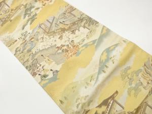 平安貴族に屋敷模様織出し袋帯